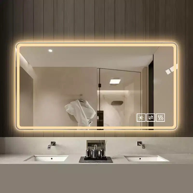 48x32 LED Bathroom Mirror: 3 Colors, 5-Level Dimmable, Anti-Fog, Wall Mounted, Horizontal/Vertical - Image 2